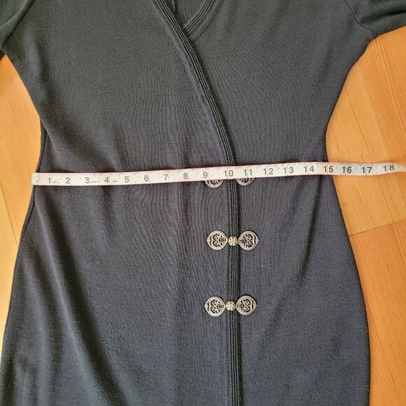 Vintage 90s wool blend maxi dress carol little brand size medium vampire goth - Picture 11 of 12